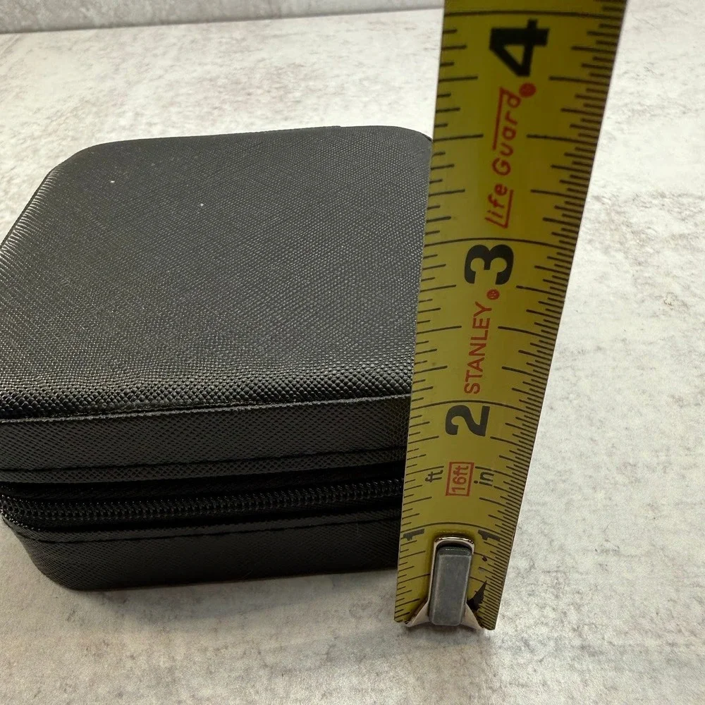 Small Jewelry Travel Carry Case Black 4
